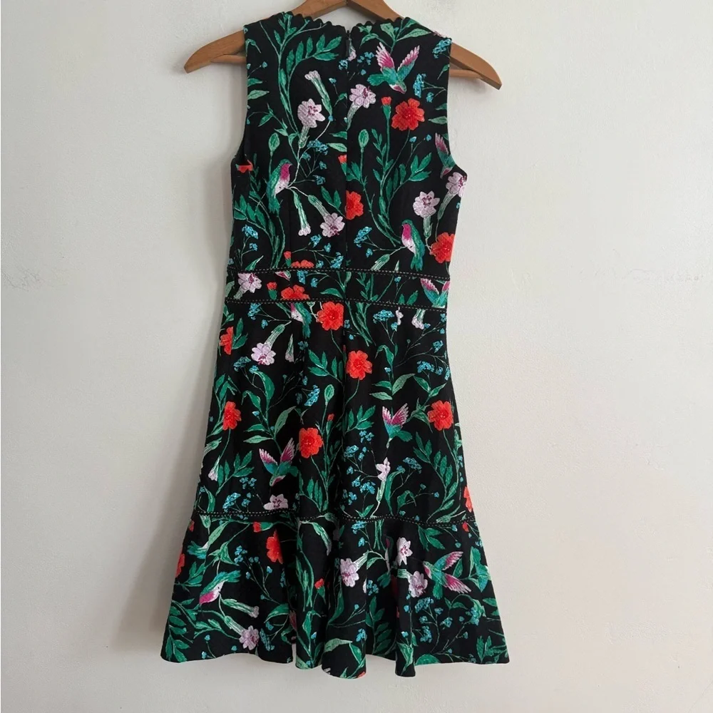 Kate Spade New York Embroidered Floral Hummingbird Dress Size 0